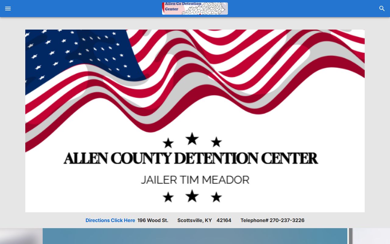 Allen County Detention Center current inmate roster lookup page